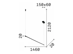 Lámpara colgante integrada lineal LED decorativa blanca, 3000K