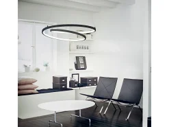 Lámpara colgante integrada LED decorativa en forma de remolino dorada, 3000K