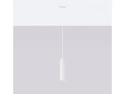 Lámpara Colgante Karbon Minimalista De Aluminio - 1 Fuentes Luminosas - L.8 X A.118 Cm - Blanco