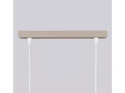 Lámpara Colgante Karbon Minimalista De Aluminio - 2 Fuentes Luminosas - L.30 X A.90 Cm - Gris Pardo