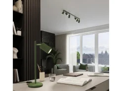 Lámpara Colgante Karbon Minimalista De Aluminio - 1 Fuentes Luminosas - L.8 X A.118 Cm - Verde Oliva