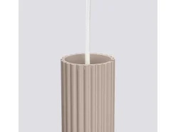 Lámpara Colgante Karbon Minimalista De Aluminio - 3 Fuentes Luminosas - L.19,5 X A.108 Cm - Gris Pardo