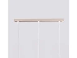 Lámpara Colgante Karbon Minimalista De Aluminio - 3 Fuentes Luminosas - L.45 X A.98 Cm - Gris Pardo