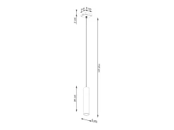 Lámpara Colgante Lagos Desván De Acero - 1 Fuentes Luminosas - L.8 X A.118 Cm - Beige