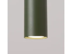 Lámpara Colgante Lagos Desván De Acero - 3 Fuentes Luminosas - L.45 X A.98 Cm - Verde Oliva