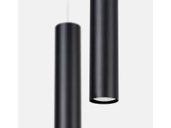 Lámpara colgante Lagos moderno de acero - 2 fuentes luminosas - L.15 x A.118 cm - negro