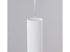 Lámpara colgante Lagos moderno de acero - 2 fuentes luminosas - L.15 x A.118 cm - blanco
