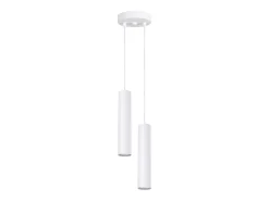Lámpara colgante Lagos moderno de acero - 2 fuentes luminosas - L.15 x A.118 cm - blanco