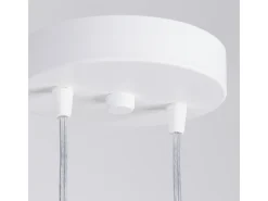 Lámpara colgante Lagos moderno de acero - 2 fuentes luminosas - L.15 x A.118 cm - blanco