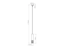 Lámpara Colgante Lami Moderno De Acero - 1 Fuentes Luminosas - L.8 X A.125 Cm - Blanco