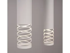 Lámpara Colgante Lami Moderno De Acero - 2 Fuentes Luminosas - L.33 X A.125 Cm - Blanco