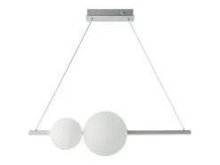Lámpara colgante Led de metal y cristal soplado Fufi de Ondaluce 45w Regulable 3000k Blanco