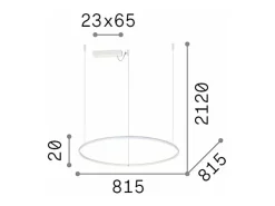 Lámpara colgante LED decorativa redonda integrada blanca, 3000K