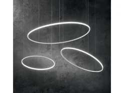 Lámpara colgante LED decorativa redonda integrada blanca, 3000K