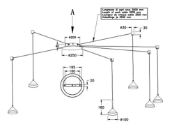 Lámpara colgante LED Isabella 48W 3000K regulable Ø350 cm Aluminio satinado - Regulador de luz inteligente integrado