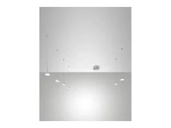 Lámpara colgante LED Isabella 48W 3000K regulable Ø350 cm Aluminio satinado - Regulador de luz inteligente integrado