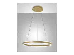 Lámpara colgante LED Palau 60W 3000K regulable Ø60cm Oro Mate - Diseño moderno en metal y metacrilato