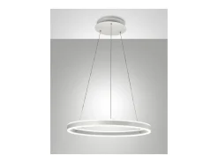 Lámpara colgante LED Palau 60W 3000K regulable Ø60cm Blanco - Diseño moderno en metal y metacrilato