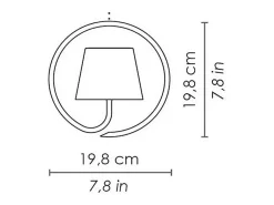 Lámpara colgante LED recargable y regulable Poldina Corten