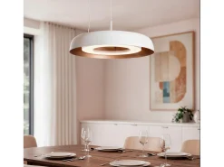 Lámpara Colgante LED 18W Acero Cancot Blanco Mate