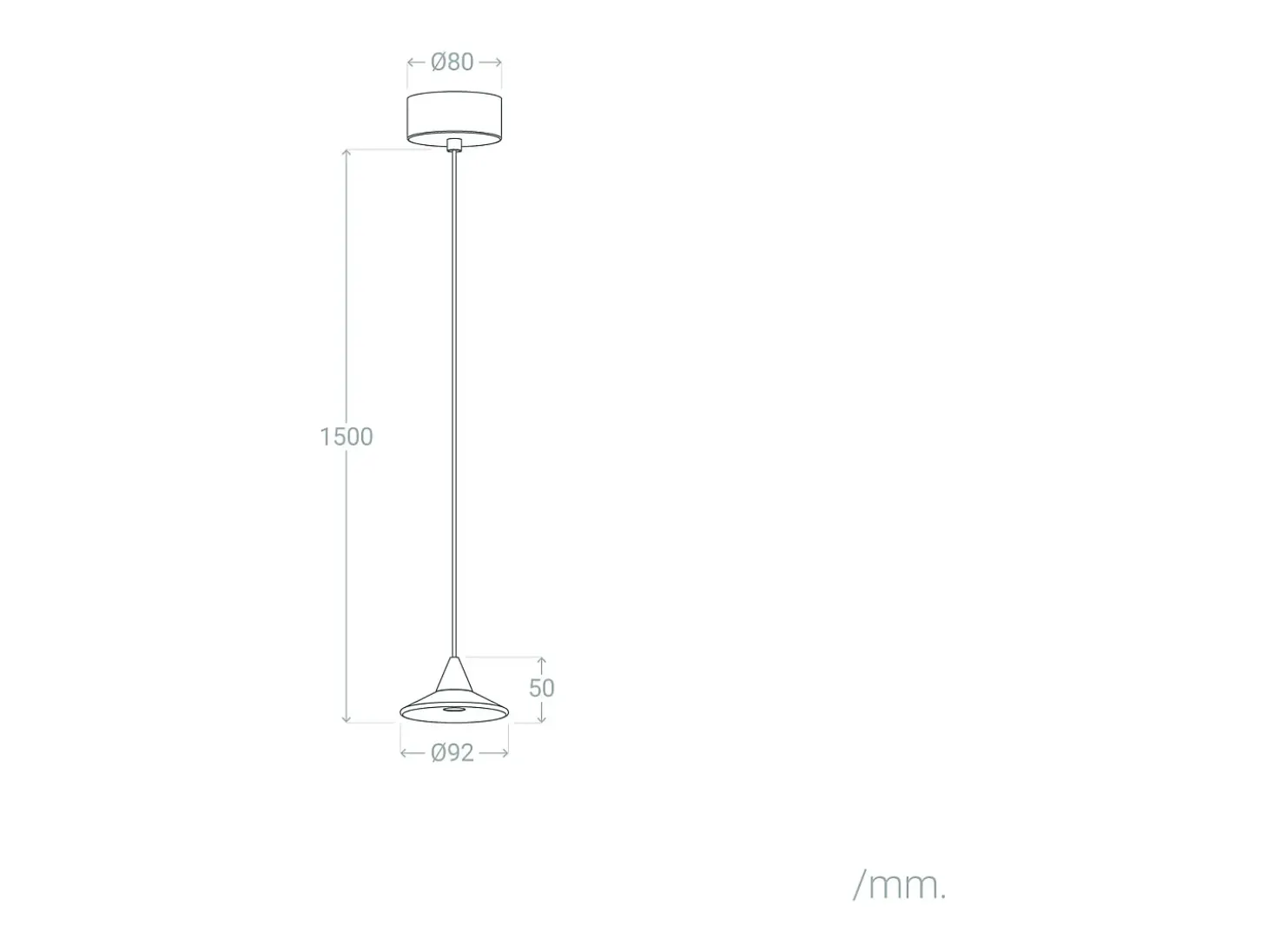 Lámpara Colgante LED 6W Aluminio Edsel Negro
