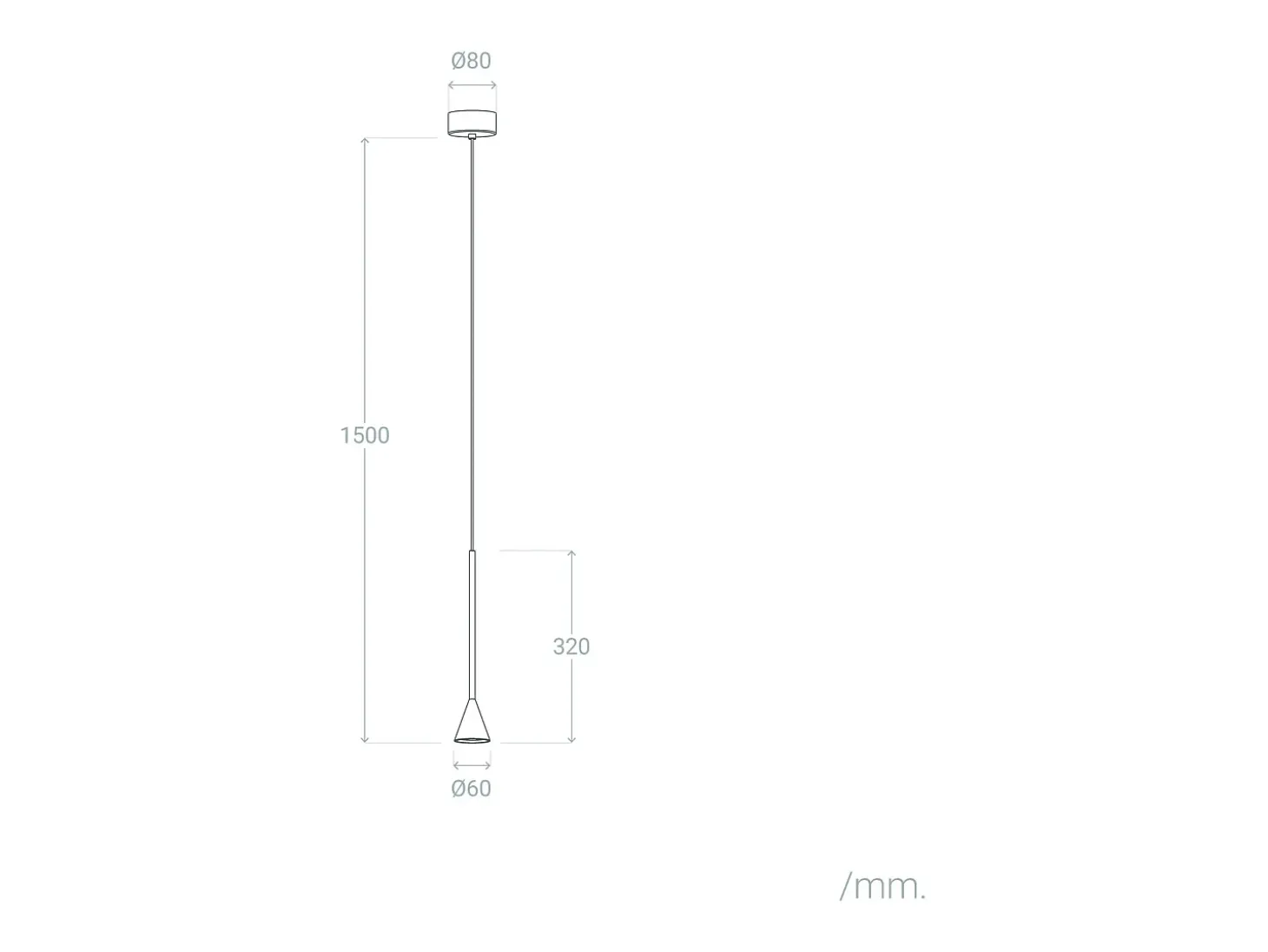 Lámpara Colgante LED 6W Aluminio Piaski Negro