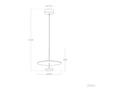 Lámpara Colgante LED 10.5W Aluminio Ariella Negro