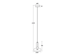 Lámpara Colgante LED 5W Aluminio Fontans Gris