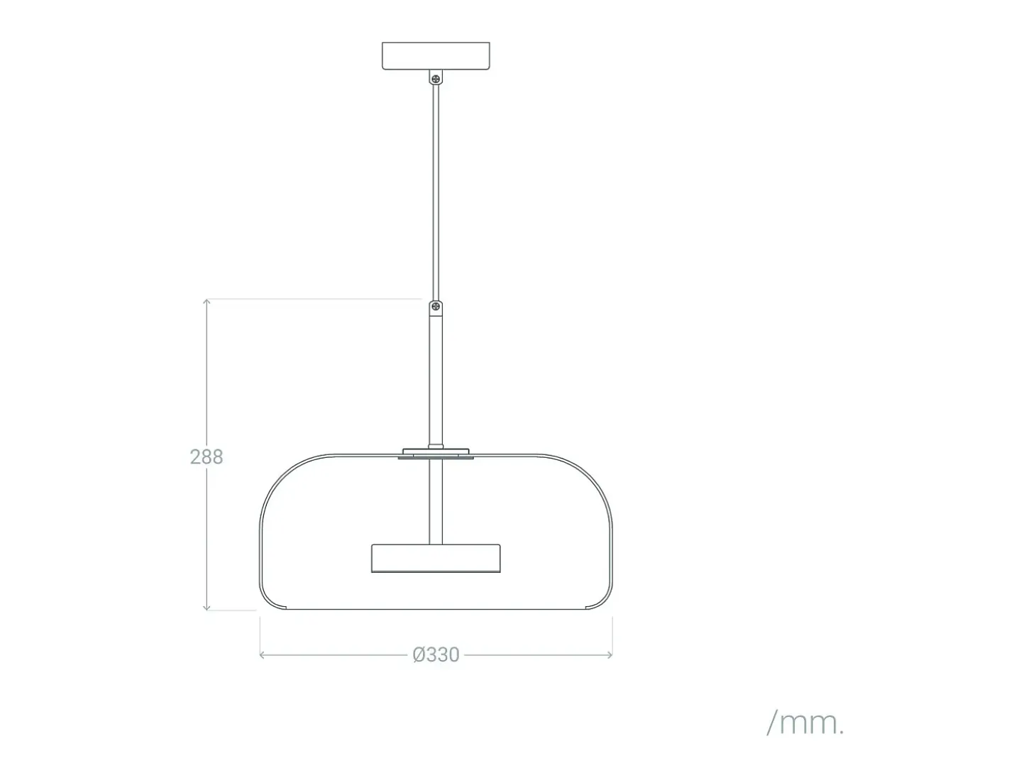 Lámpara Colgante LED 7W Metal y Cristal Aba Ámbar