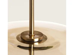 Lámpara Colgante LED 7W Metal y Cristal Aba Ámbar