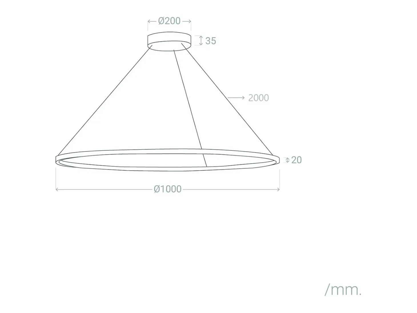 Lámpara Colgante LED 28W Metal CCT Seleccionable Big Ivalo Ø 1 Metro Blanco