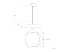 Lámpara Colgante LED 28W Metal Deyang Blanco