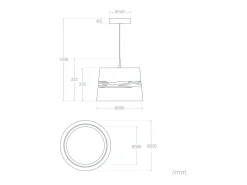 Lámpara Colgante LED 28W Metal Kerta Blanco Mate