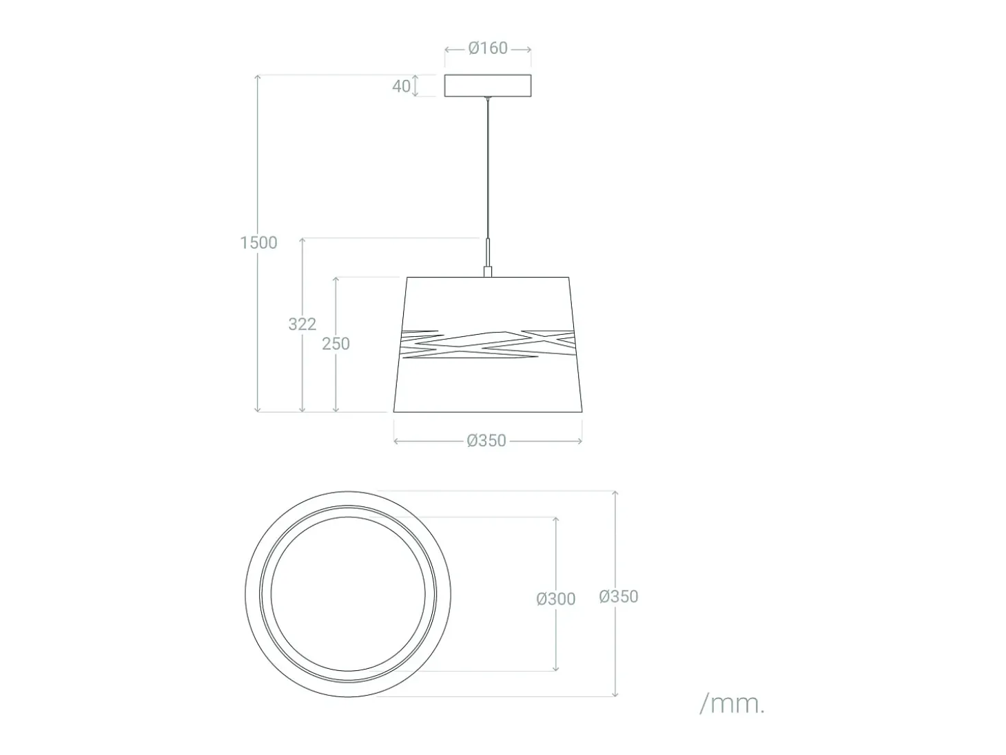 Lámpara Colgante LED 28W Metal Kerta Blanco Mate