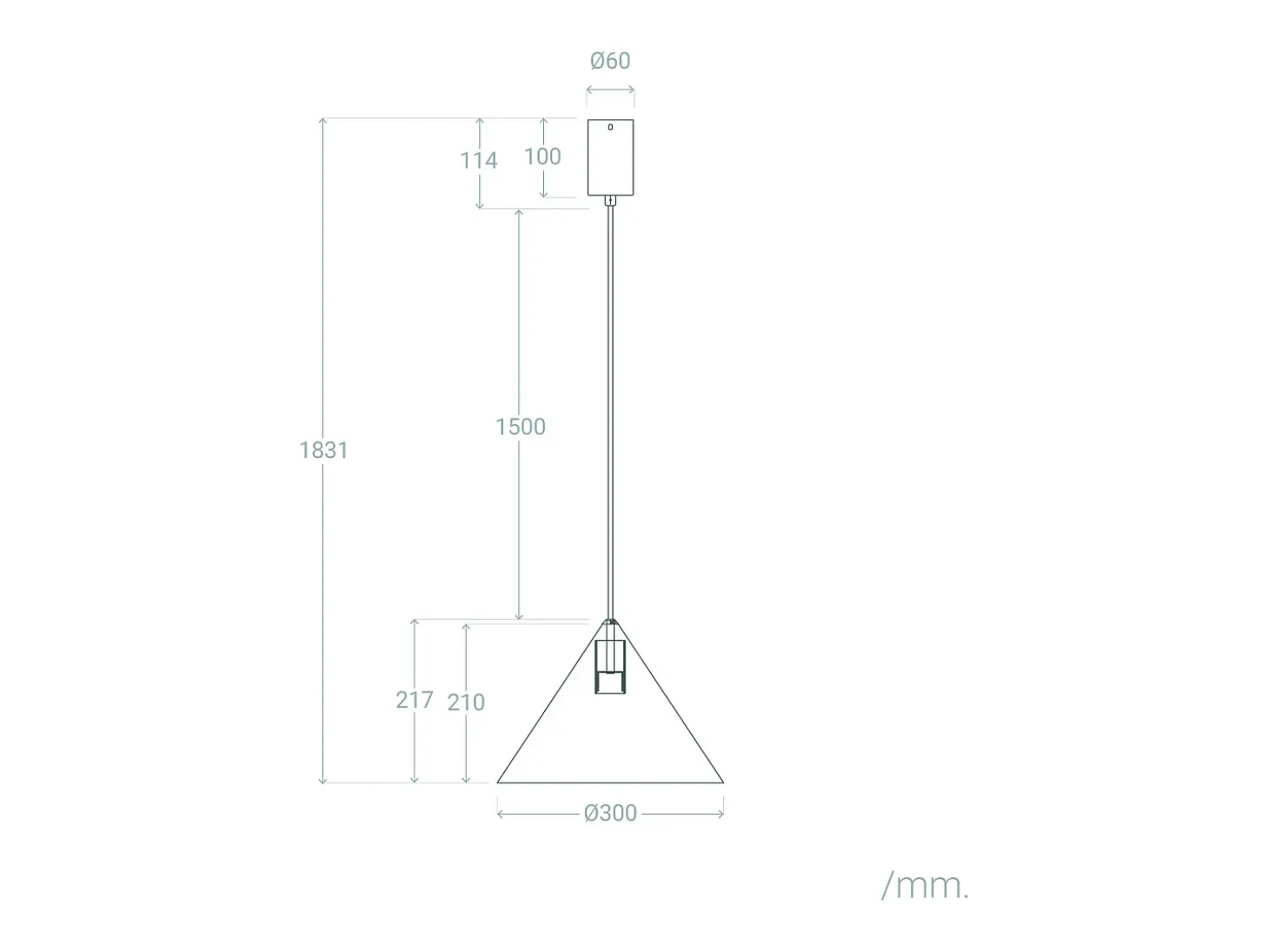 Lámpara Colgante LED 8W Metal Elise M Blanco