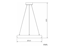 Lámpara Colgante LED 48W Metal Ø500 mm Irlava Blanco