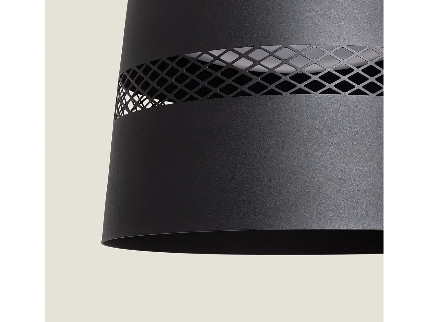 Lámpara Colgante LED 28W Metal Saska Negro Mate