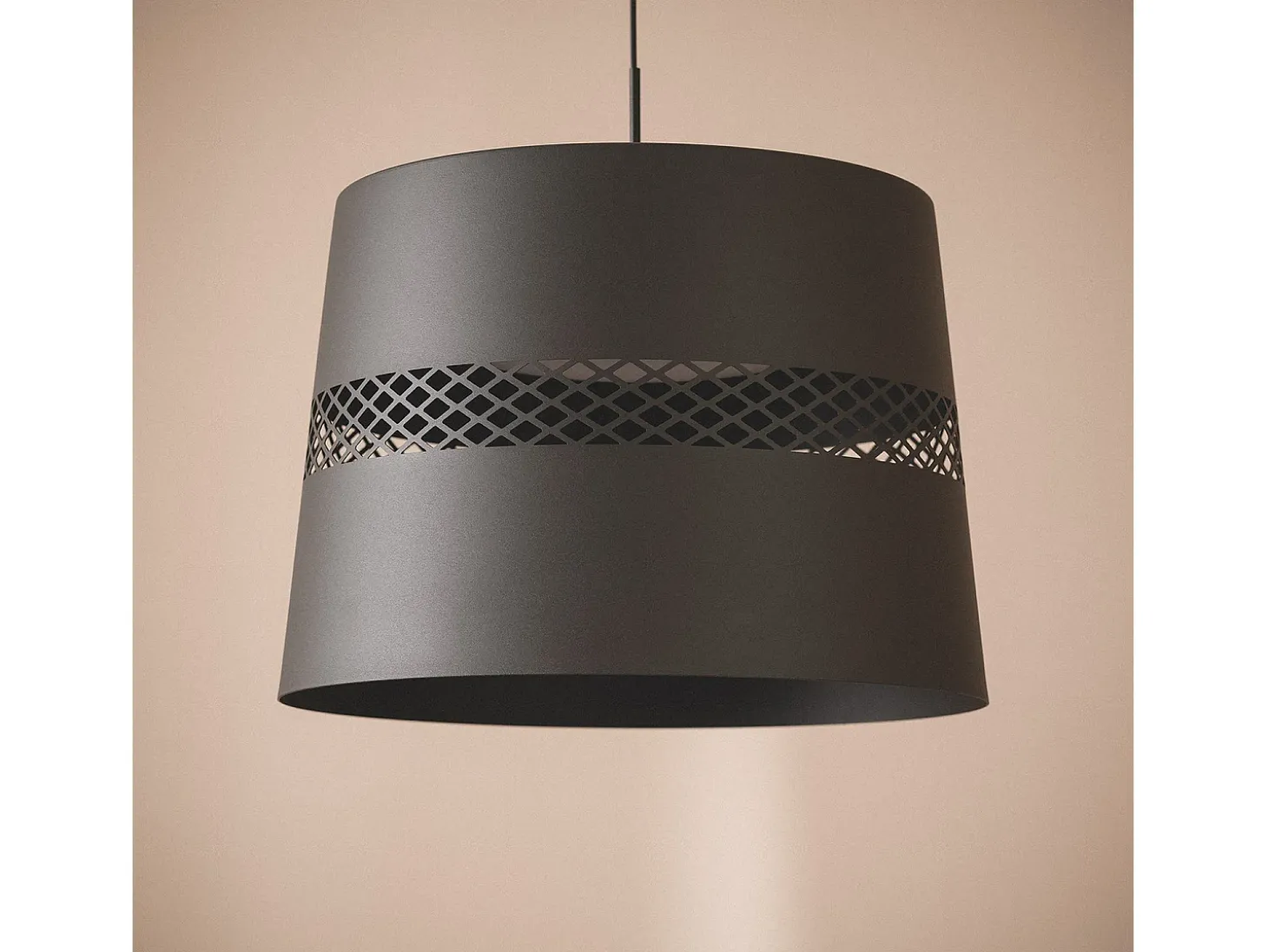 Lámpara Colgante LED 28W Metal Saska Negro Mate