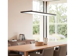 Lámpara Colgante LED 24W Rectangular SwitchCCT Seleccionable 580X200 mm Doble Cara Negro 3000K - 4000K - 6000K CCT