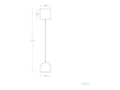Lámpara Colgante LED 8W Regulable en Altura Metal Arya Marrón