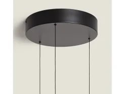 Lámpara Colgante LED 24W Regulable en Altura Metal CCT Seleccionable Seleccionable Shirak 3 Focos Negro