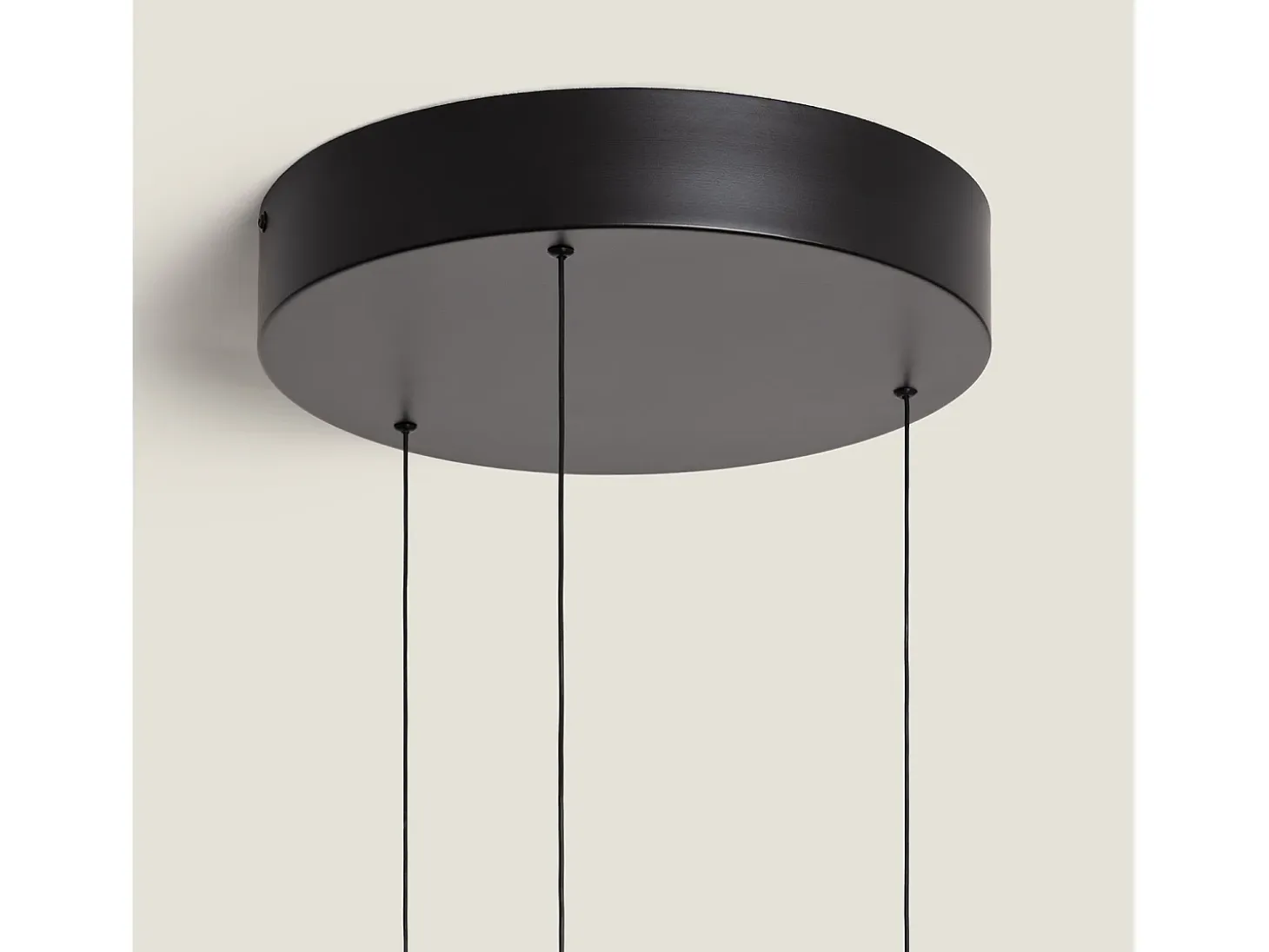 Lámpara Colgante LED 24W Regulable en Altura Metal CCT Seleccionable Seleccionable Shirak 3 Focos Negro