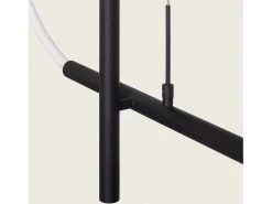 Lámpara Colgante Lineal LED 46W Metal y Silicona Ginnie Negro