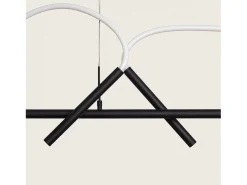 Lámpara Colgante Lineal LED 46W Metal y Silicona Ginnie Negro