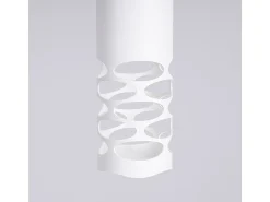 Lámpara Colgante Liro Moderno De Acero - 1 Fuentes Luminosas - L.8 X A.125 Cm - Blanco