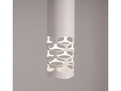 Lámpara Colgante Liro Moderno De Acero - 1 Fuentes Luminosas - L.8 X A.125 Cm - Blanco