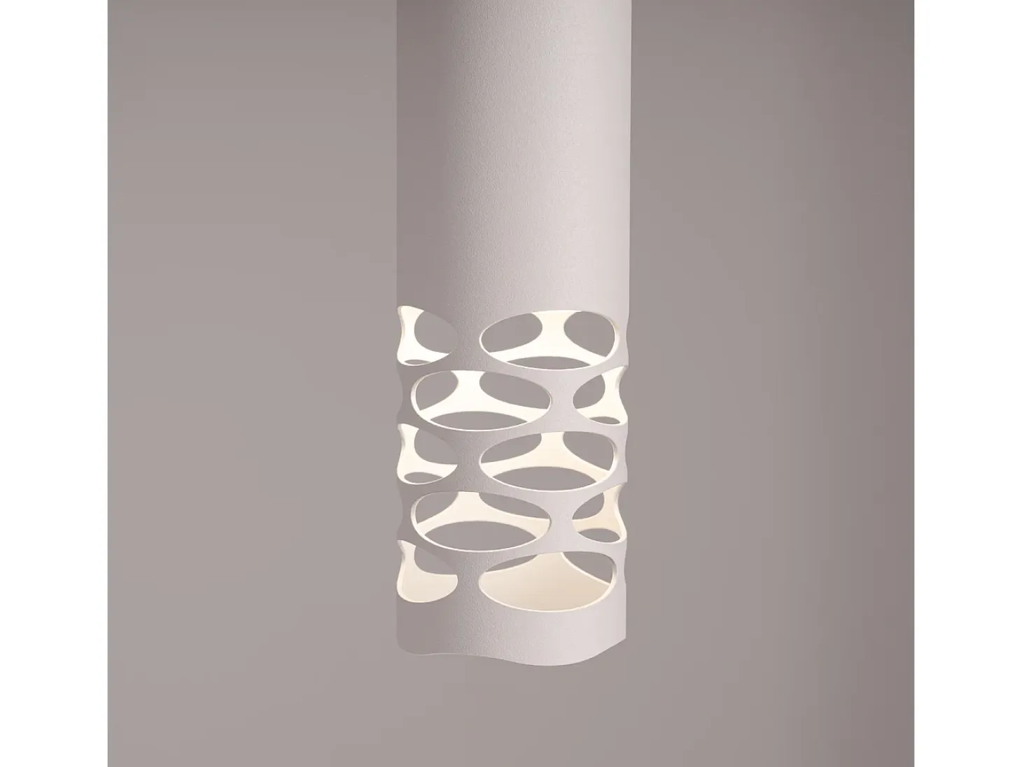 Lámpara Colgante Liro Moderno De Acero - 1 Fuentes Luminosas - L.8 X A.125 Cm - Blanco