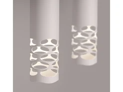 Lámpara Colgante Liro Moderno De Acero - 2 Fuentes Luminosas - L.33 X A.125 Cm - Blanco