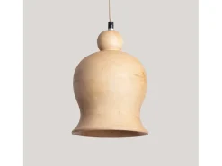 Lámpara Colgante Madera Akesh III ILUZZIA Natural