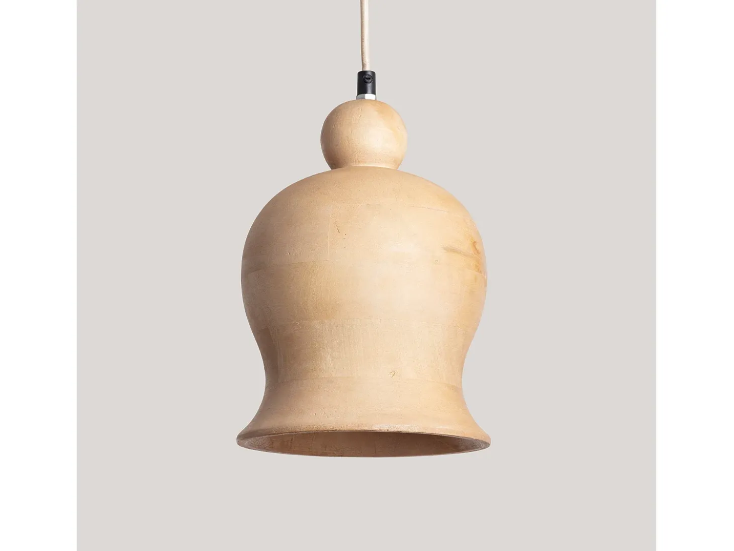 Lámpara Colgante Madera Akesh III ILUZZIA Natural